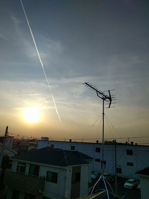 桶川市坂田にてテレビアンテナ工事