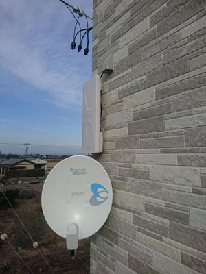 磐田市小島字神明にてテレビアンテナ工事