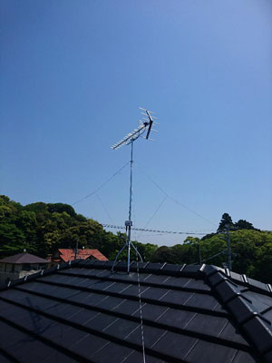 牧之原市汐見台にてテレビアンテナ工事