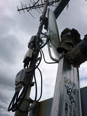 浜松市中央区(旧西区)坪井町にてテレビアンテナ工事