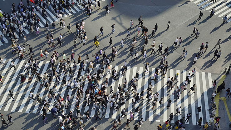 渋谷のスクランブル交差点