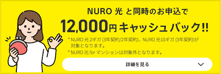ひかりTV for NURO光 公式HPキャッシュバック